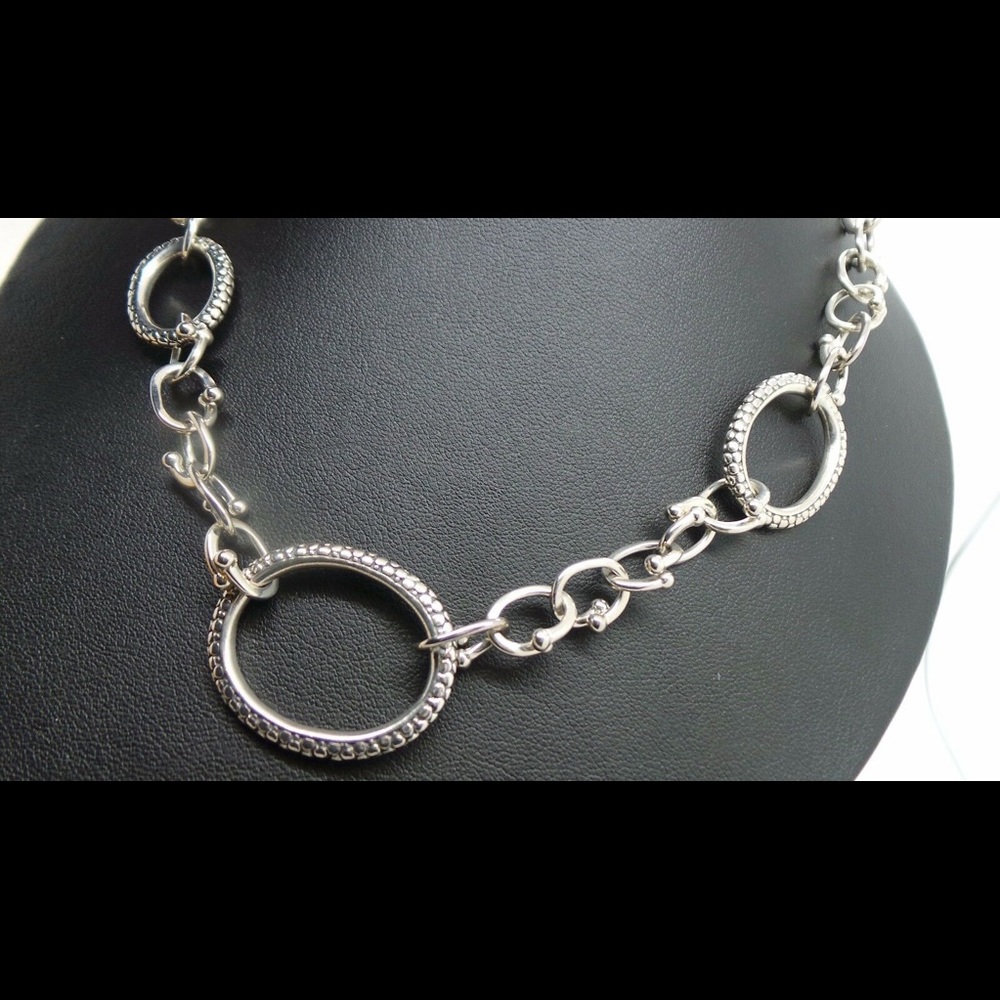 .925 Sterling Silver Toggle Link Chain Necklace - image 7